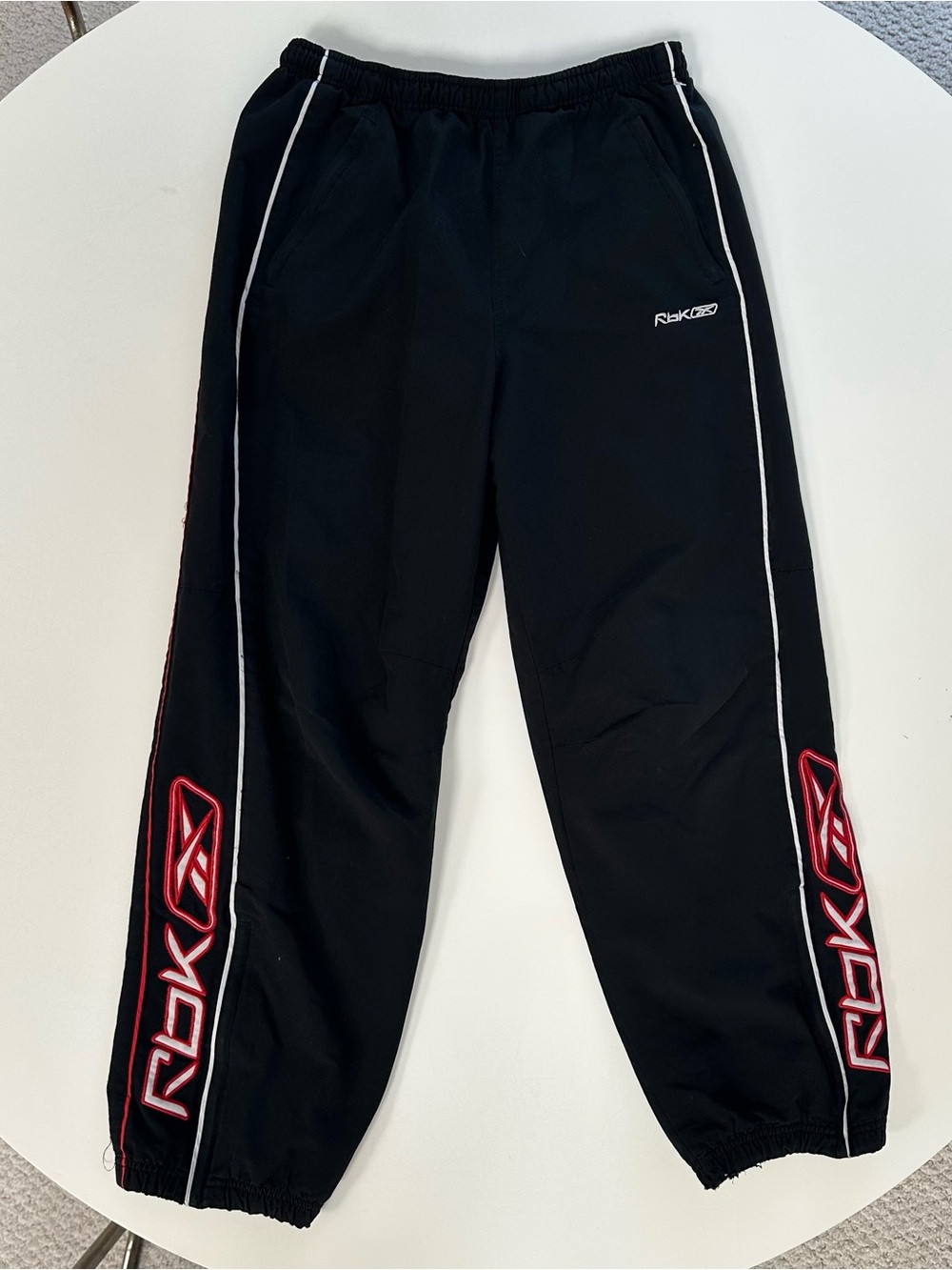 Y2K Reebok Wide Leg Jogger Track Pants Small